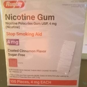 Nicotine Gum RUGBY 4mg. Cinnamon